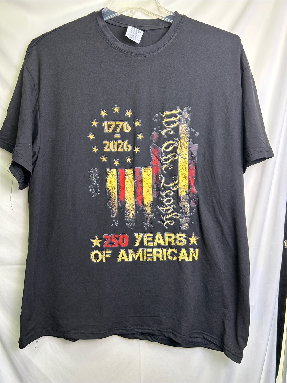 Men's Black Patriotic Graphic Tee - We the People 250 Years